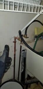 laundry valve replacement done by Wrench It Up plumbing and mechanical