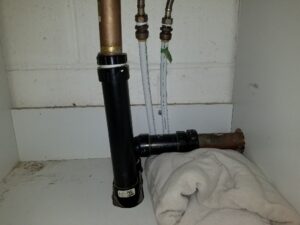 clear a blocked laundry pipe line - Wrench It Up plumbing and mechanical