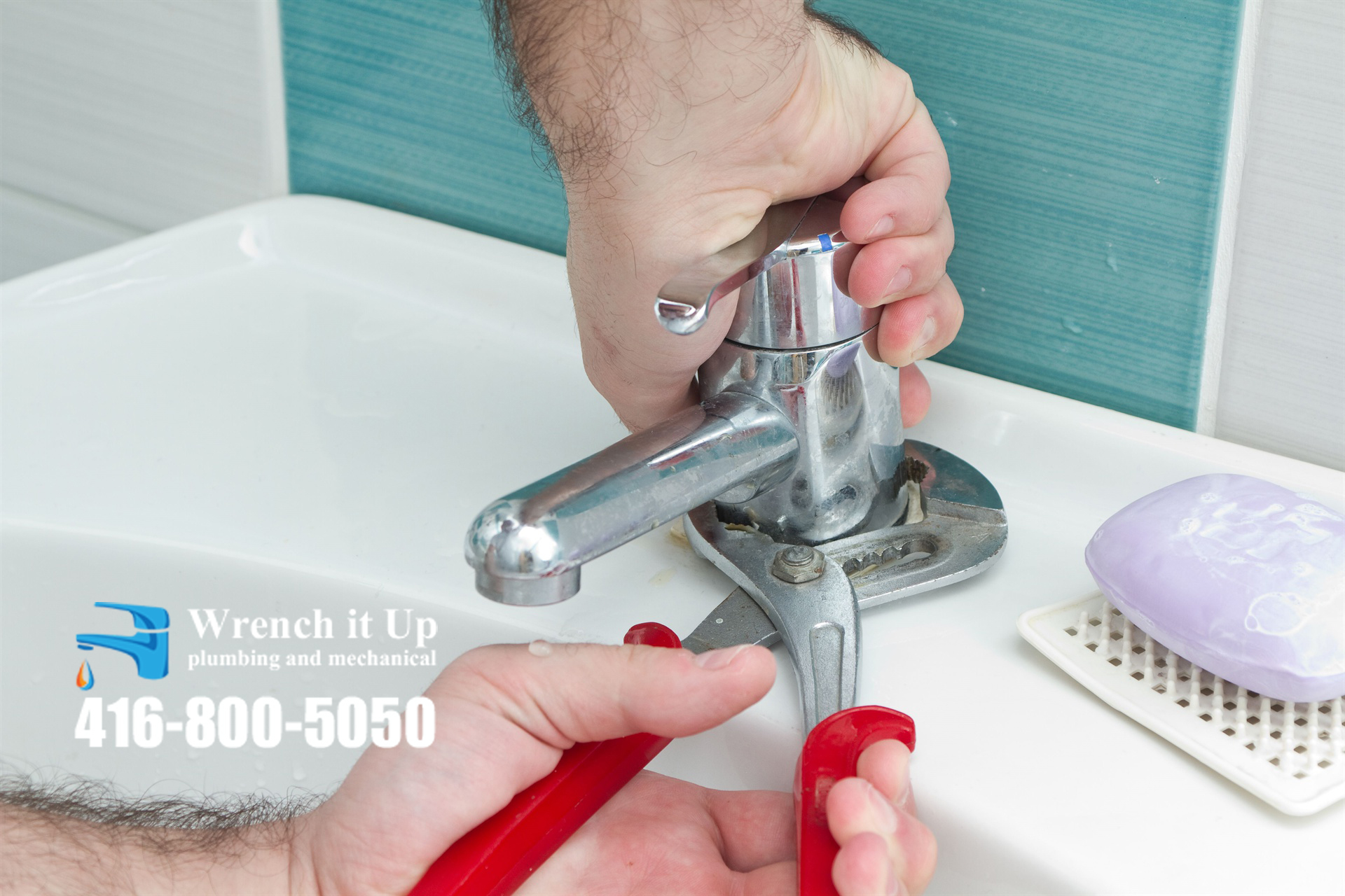 bathroom sink faucet installation and repair provided by Wrench It Up plumbing and mechanical