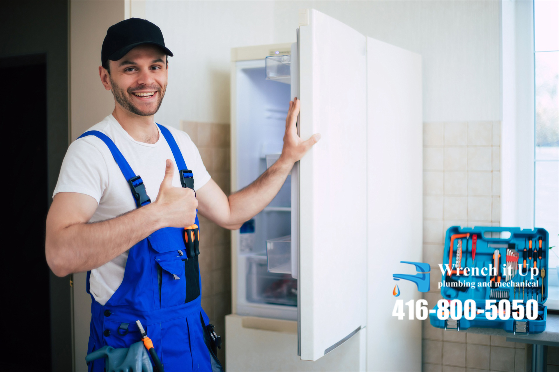 fridge water service line provided by Wrench It Up plumbing and mechanical