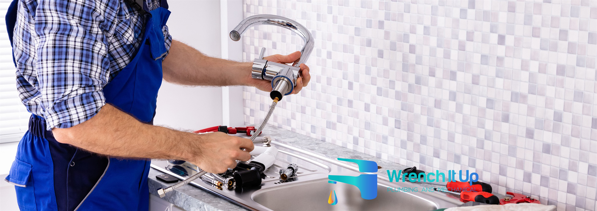 kitchen faucet installation and repair provided by Wrench It Up plumbing and mechanical