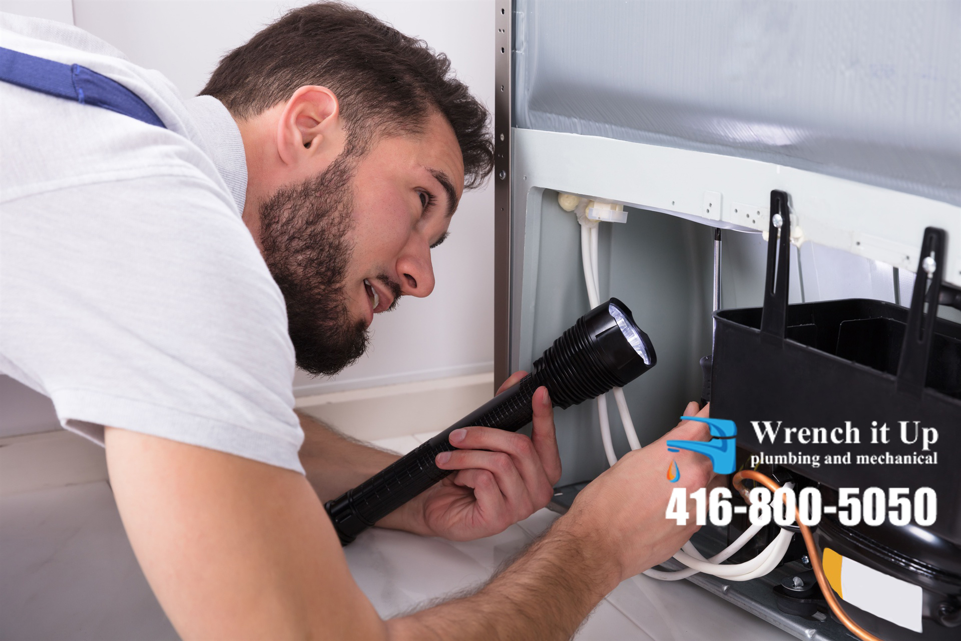 fridge water service line installation and repair provided by Wrench It Up plumbing and mechanical
