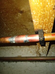 leaking water pipe repair provided by Wrench It Up plumbing and mechanical