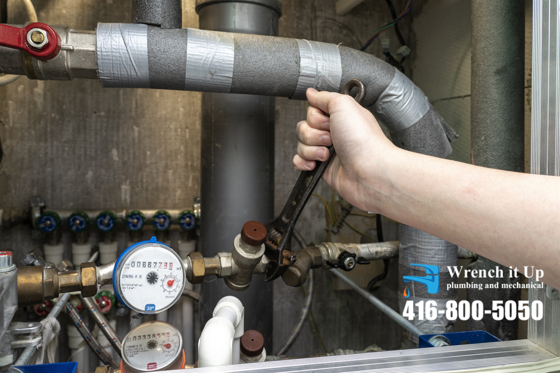 leaking shut-off valve repair provided by Wrench It Up plumbing and mechanical