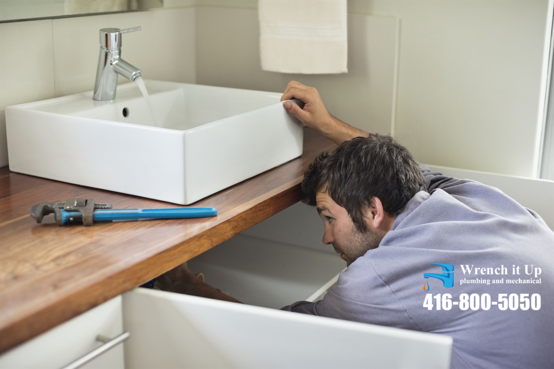 leaking laundry tub repair provided by Wrench It Up plumbing and mechanical