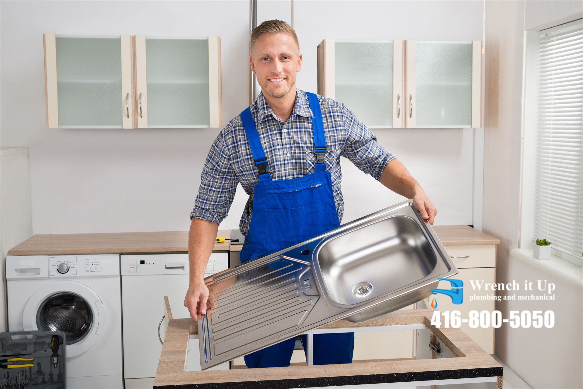 kitchen sink installation and repair provided by Wrench It Up plumbing and mechanical