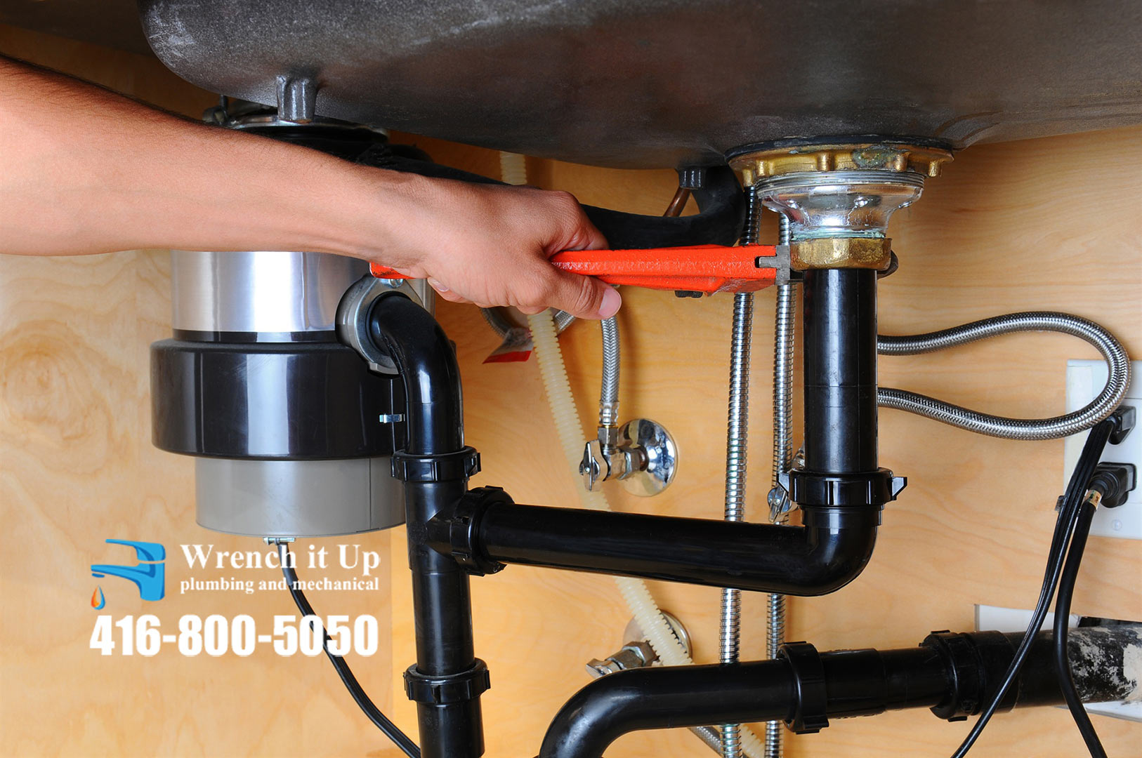 garbage disposal service provided by Wrench It Up plumbing and mechanical