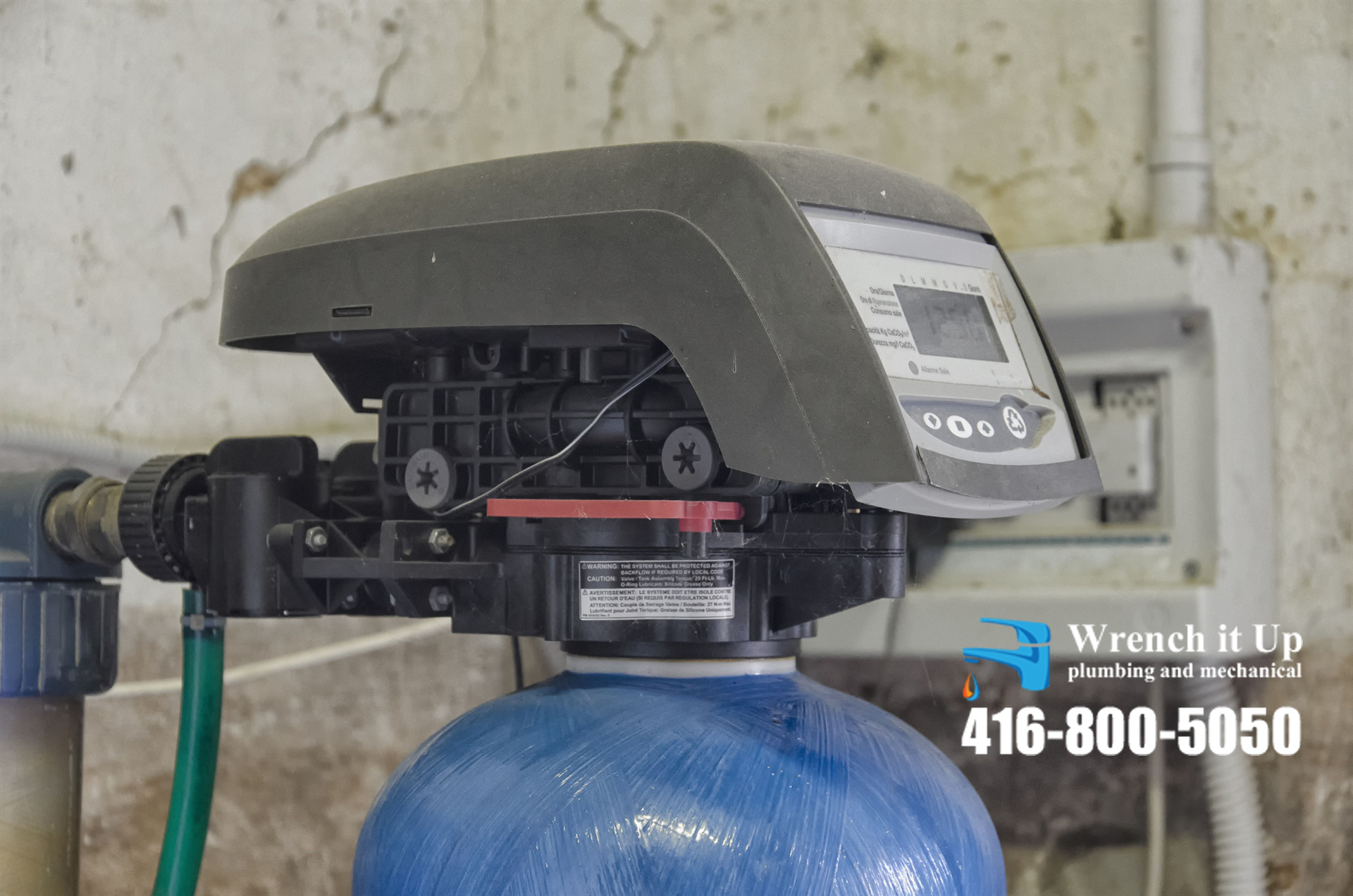 water softener installation and repair provided by Wrench It Up plumbing and mechanical
