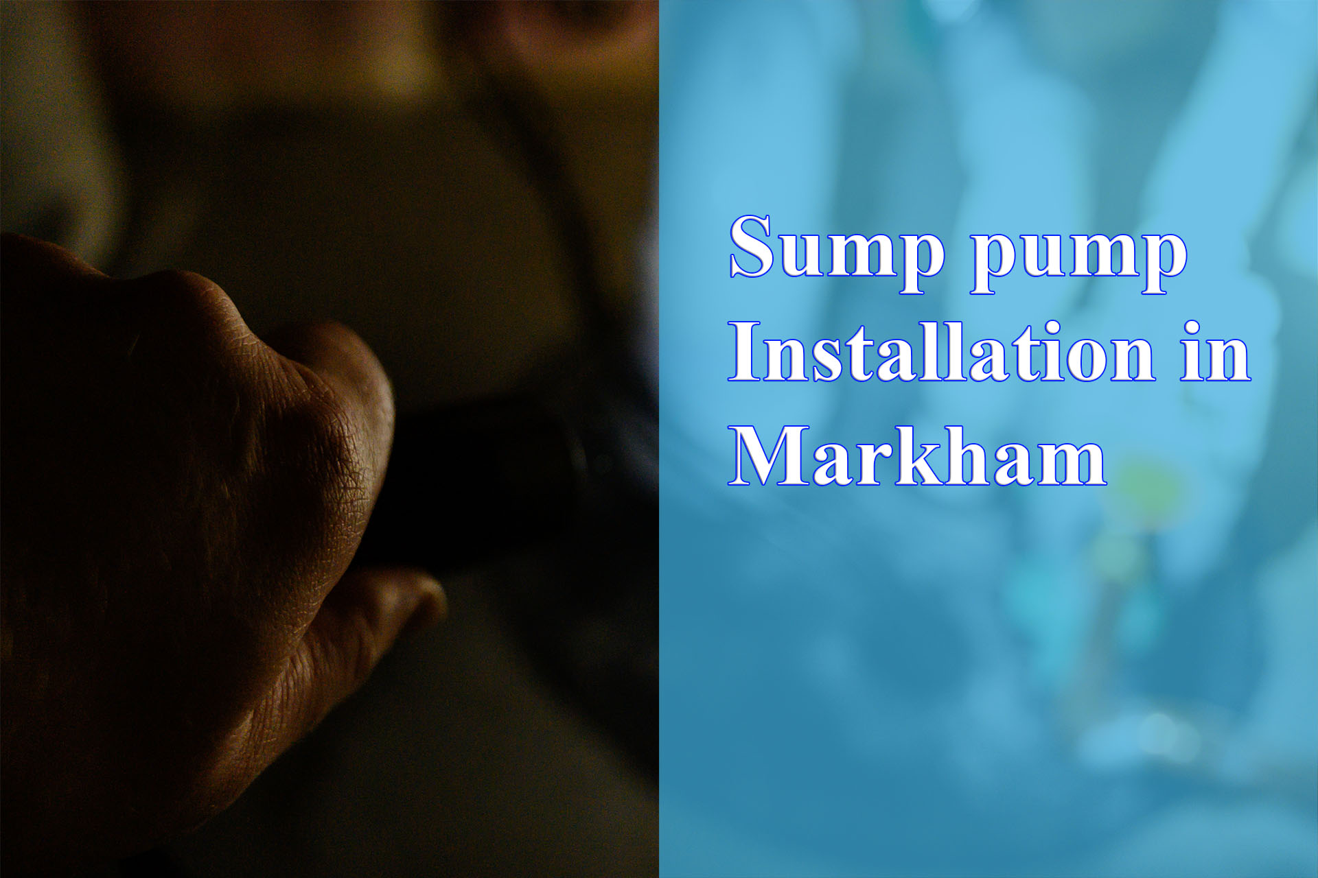 Sump pump Installation in Markham provided by Wrench It Up plumbing and mechanical