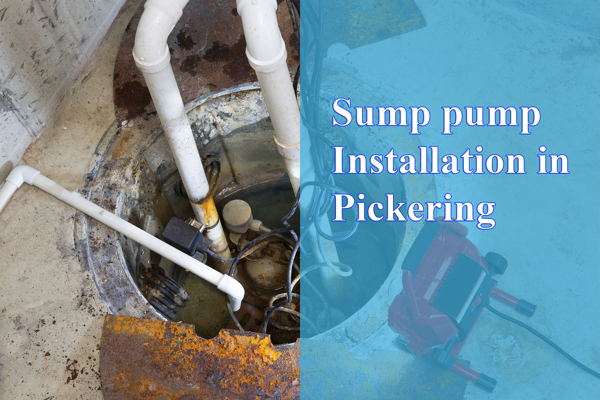 Sump pump Installation in Pickering provided by Wrench It Up plumbing and mechanical