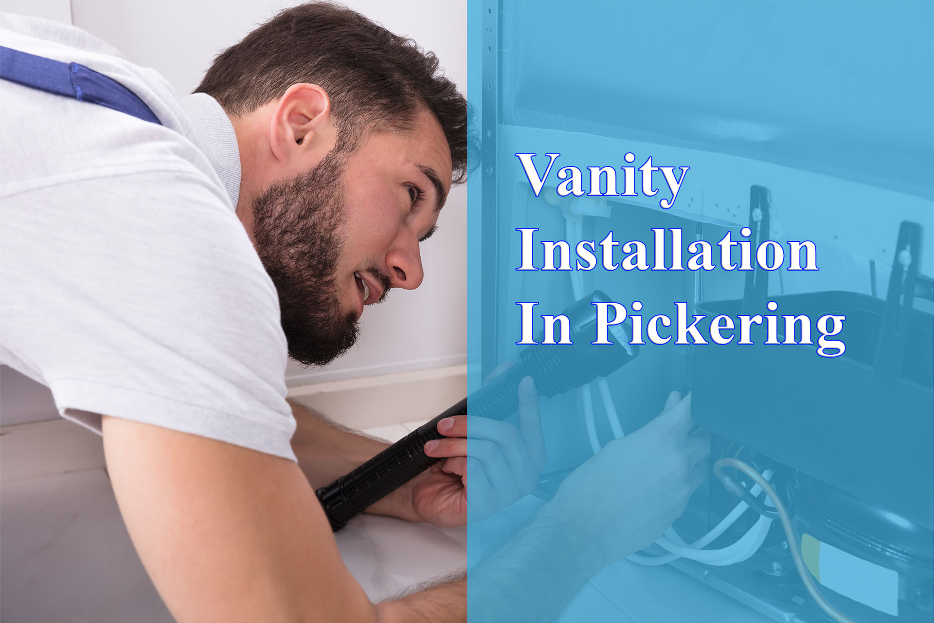 Vanity Installation In Pickering provided by Wrench It Up plumbing and mechanical